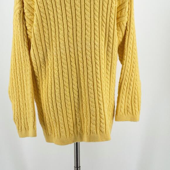 Vintage 90s Fashion Workshop Cable Knit Sweater Large Chunky Preppy Old Money - Picture 6 of 9